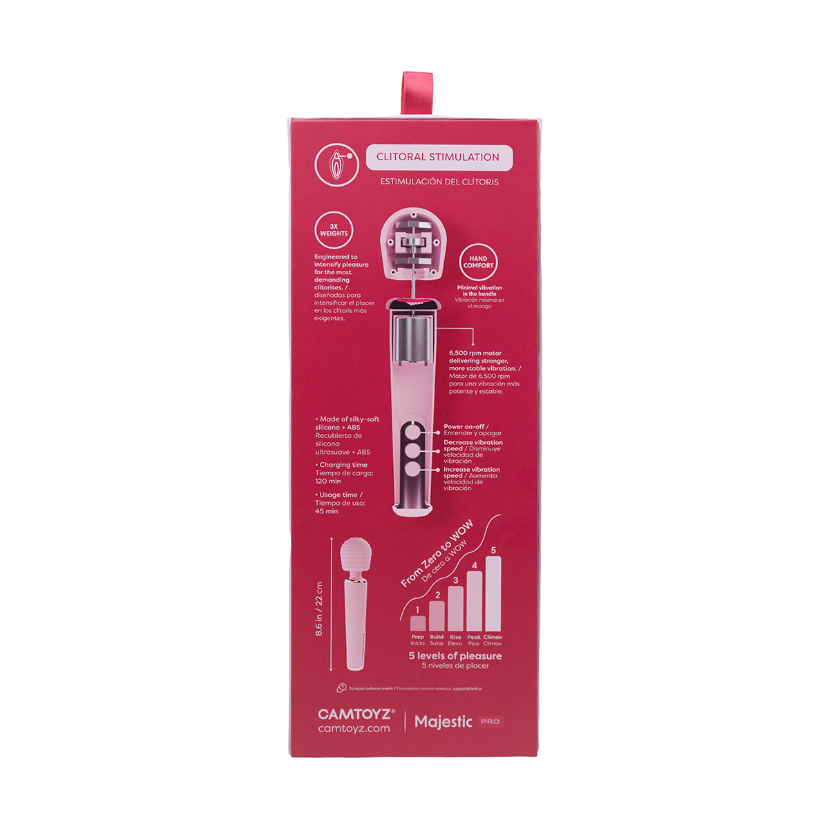 Intense Vibrador Wand con App Camtoyz - imagen 7