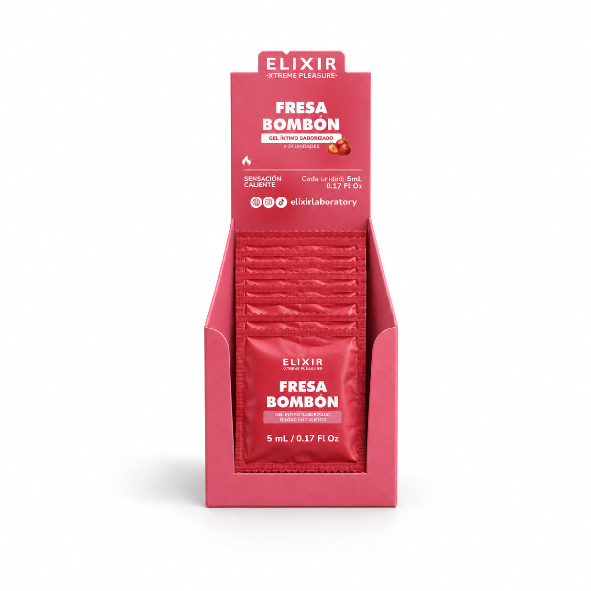 Promo Lubricantes Íntimos Saborizados Calientes Elixir Sachets 5 mL - imagen 3
