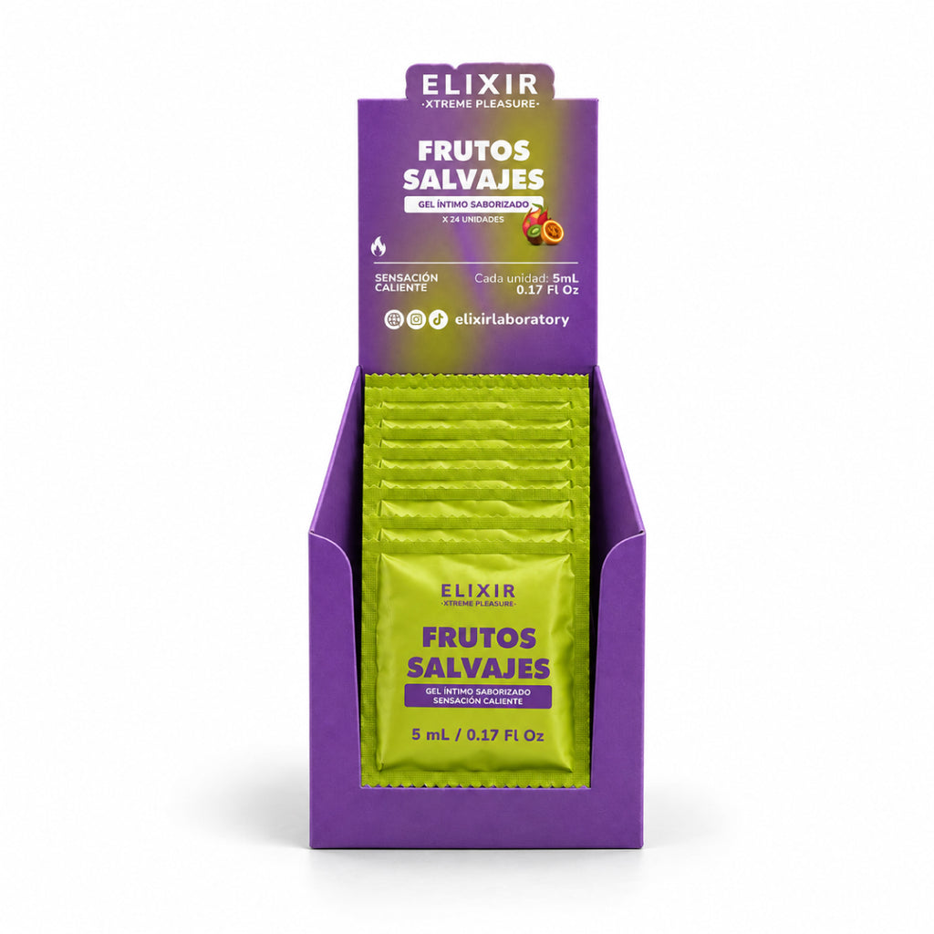 Promo Lubricantes Íntimos Saborizados Calientes Elixir Sachets 5 mL - imagen 4