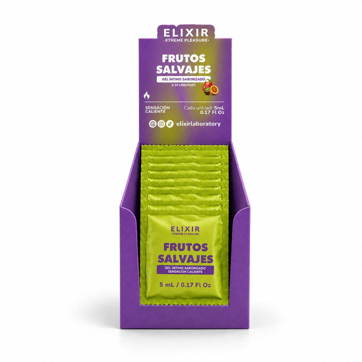 Promo Lubricantes Íntimos Saborizados Calientes Elixir Sachets 5 mL - imagen 4