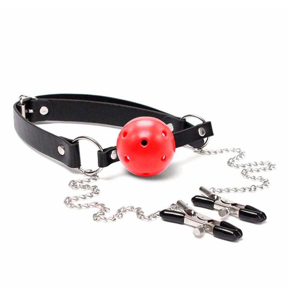 Ball Gag con Pezonera Jatt - imagen 1