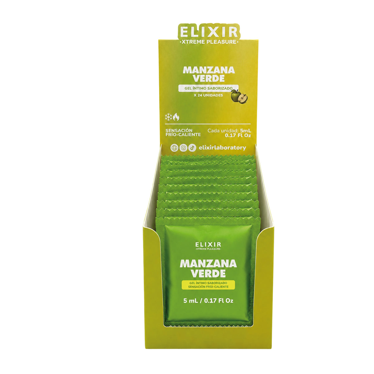 Gel Íntimo Saborizado Manzana Verde Elixir - imagen 3