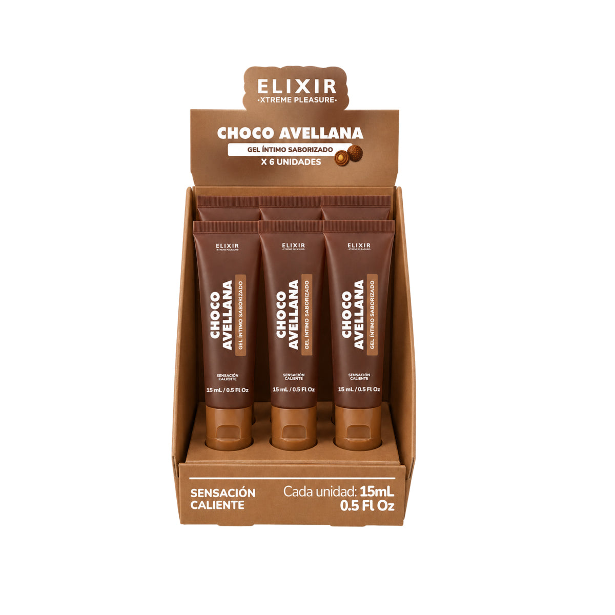 Gel Íntimo Saborizado Choco Avellana Elixir - imagen 1