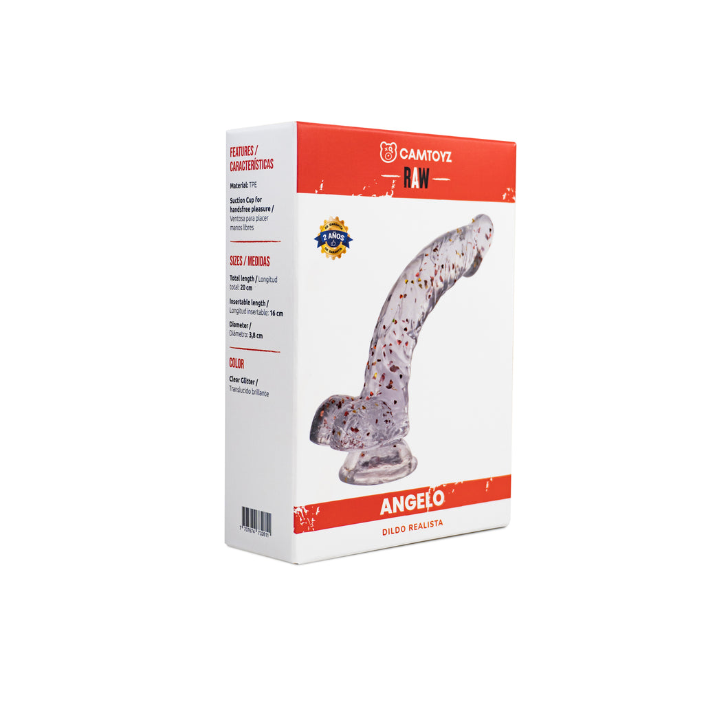 Dildo Realista Angelo Transparente 20 cm Camtoyz - imagen 4