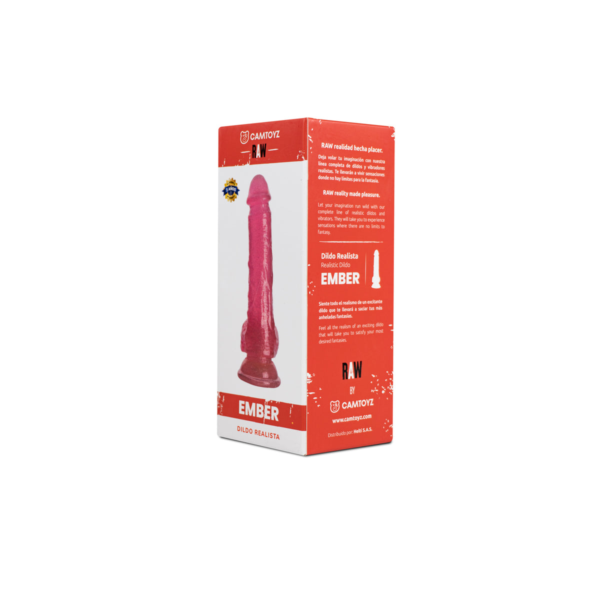 Dildo Realista Ember Rosado 20.5 cm Camtoyz - imagen 6