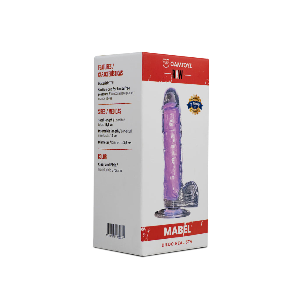 Dildo Realista Mabel Rosado 18,5 cm Camtoyz - imagen 4