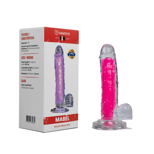 Dildo Realista Mabel Rosado 18,5 cm Camtoyz - imagen 1