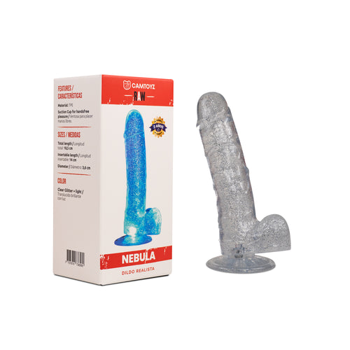 Dildo Realista Nebula Transparente 18.5 cm Camtoyz - imagen 1