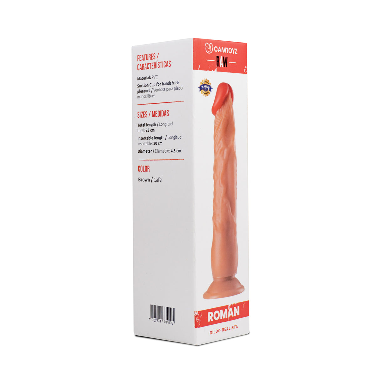 Dildo Realista Roman 23 cm Camtoyz - imagen 2