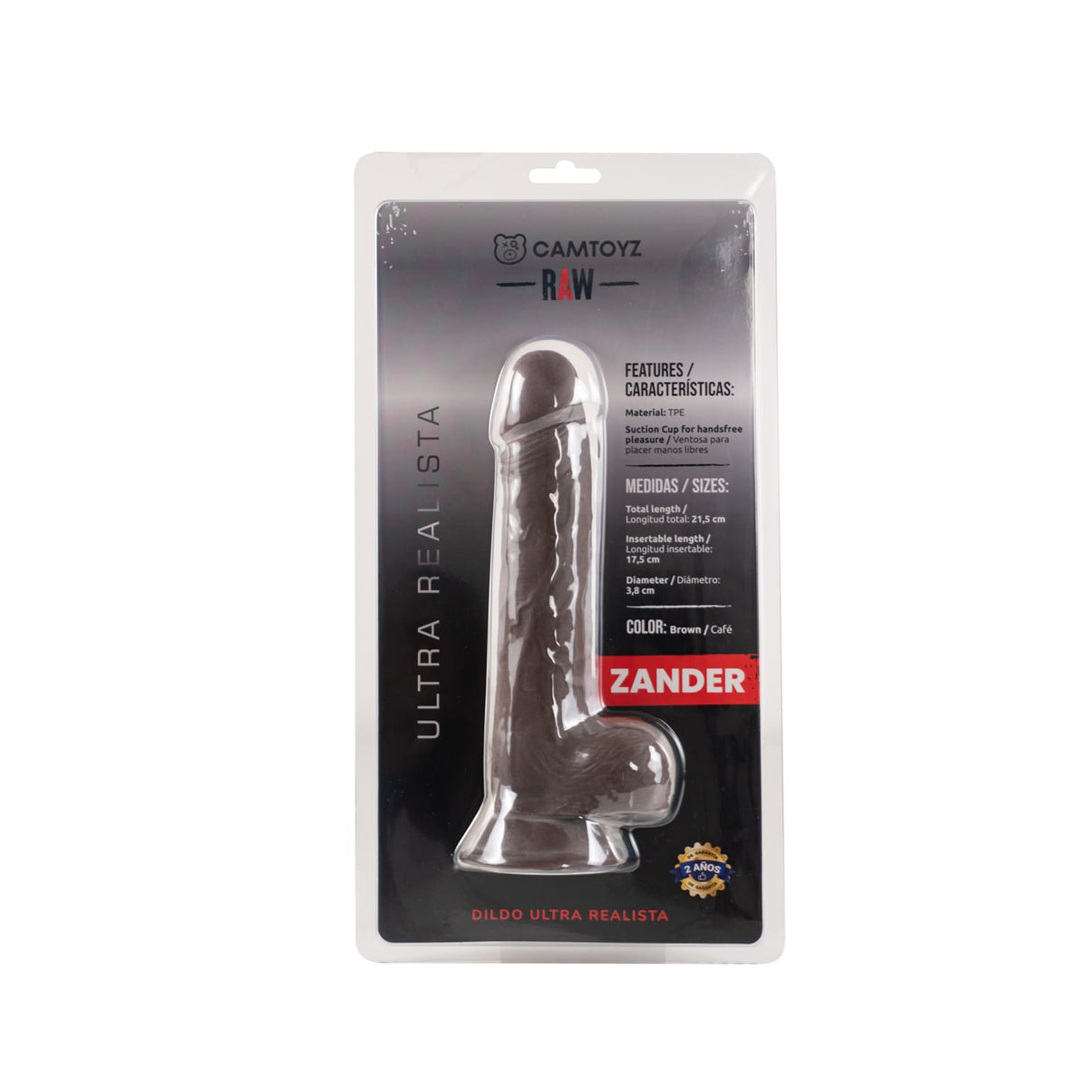 Dildo ultra realista Zander 21.5 cm Camtoyz - imagen 8