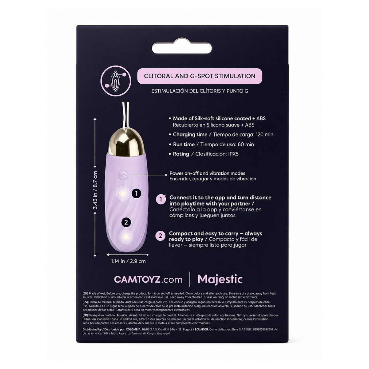 Elenor Huevo Vibrador con App Camtoyz - imagen 4