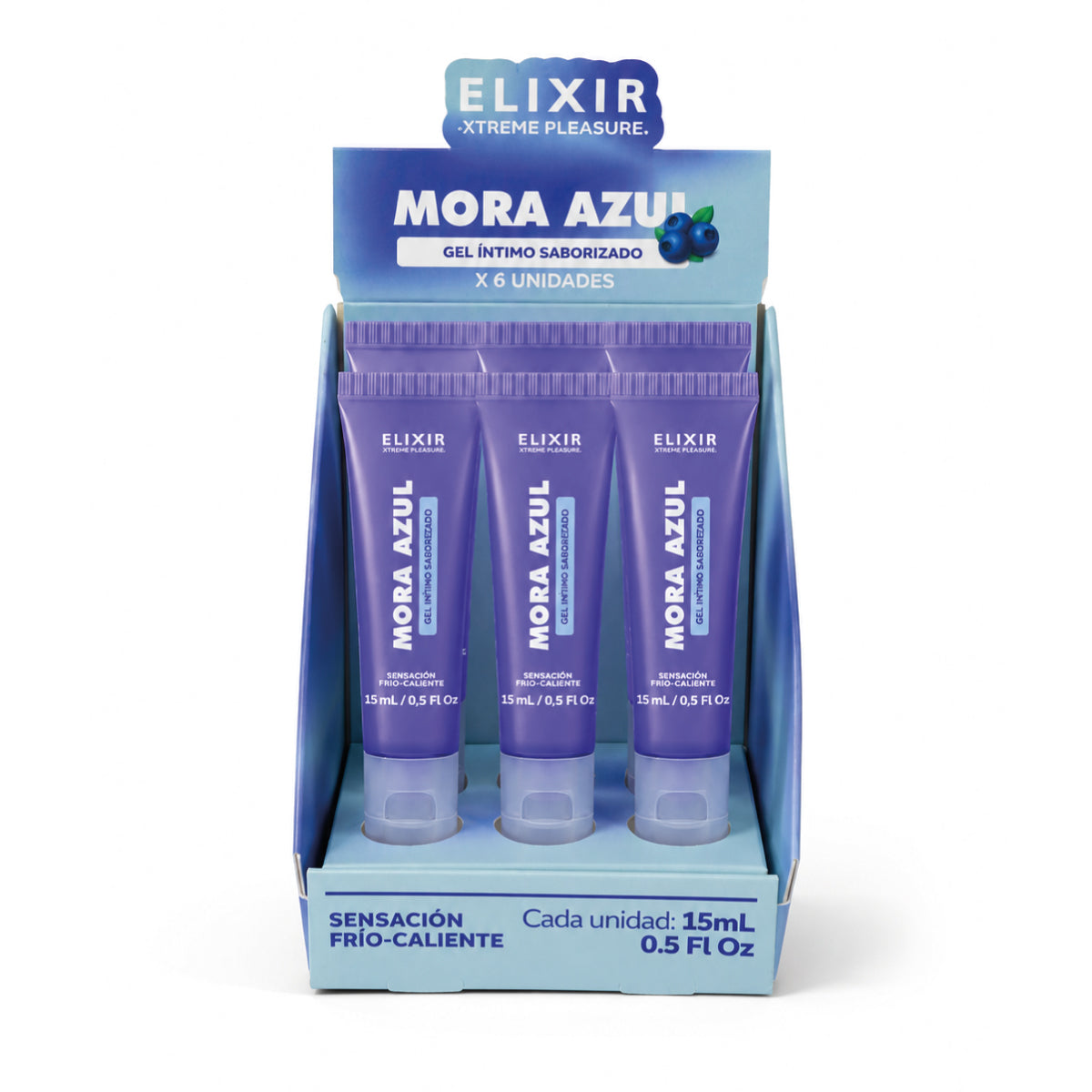 Gel Íntimo Saborizado Mora Azul Elixir - imagen 1