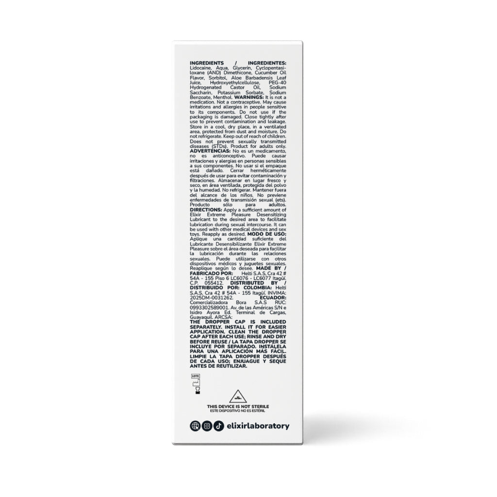 Elixir Anesty Lubricante íntimo Anal Desensibilizante - imagen 5