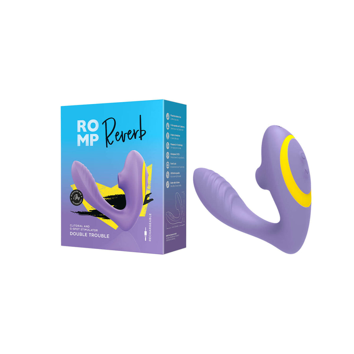Succionador y Vibrador Romp Reverb Lila - imagen 1