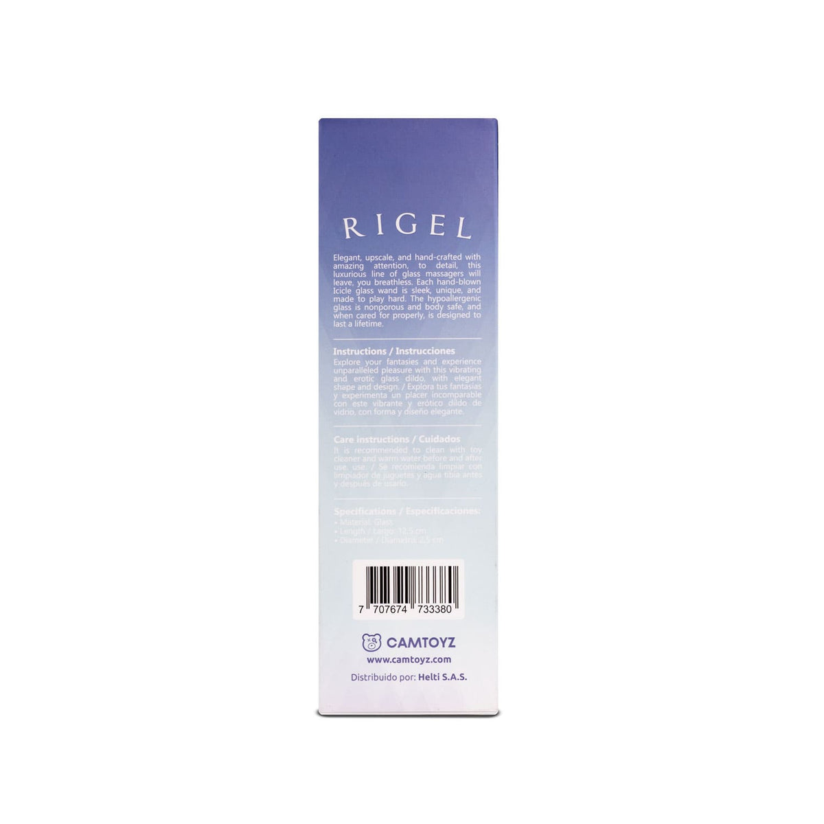 Dildo de Vidrio Rigel 13 cm Camtoyz - imagen 3