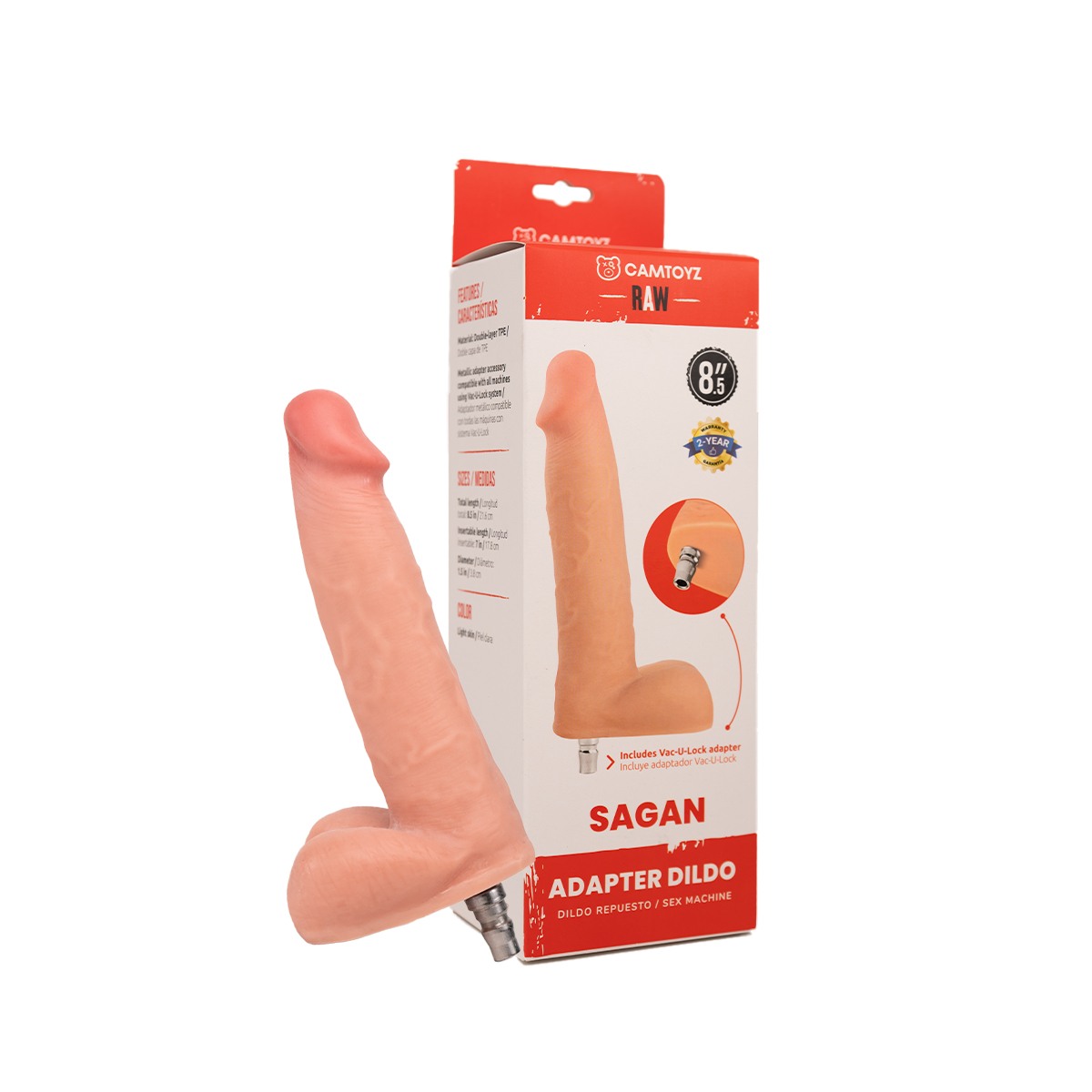 Adaptador Dildo Ultrarealista Sagan(Repuesto Sex Machine) Camtoyz - imagen 1