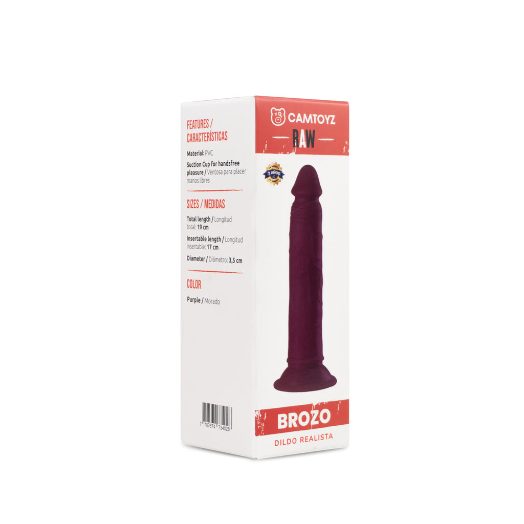 Dildo Realista Brozo Rosado 19 cm Camtoyz - imagen 3