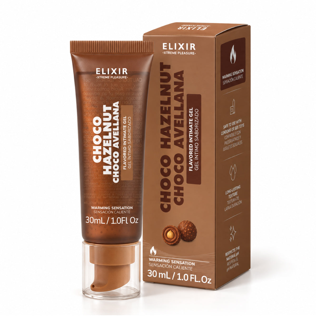 Gel Íntimo Saborizado Choco Avellana Elixir - imagen 4
