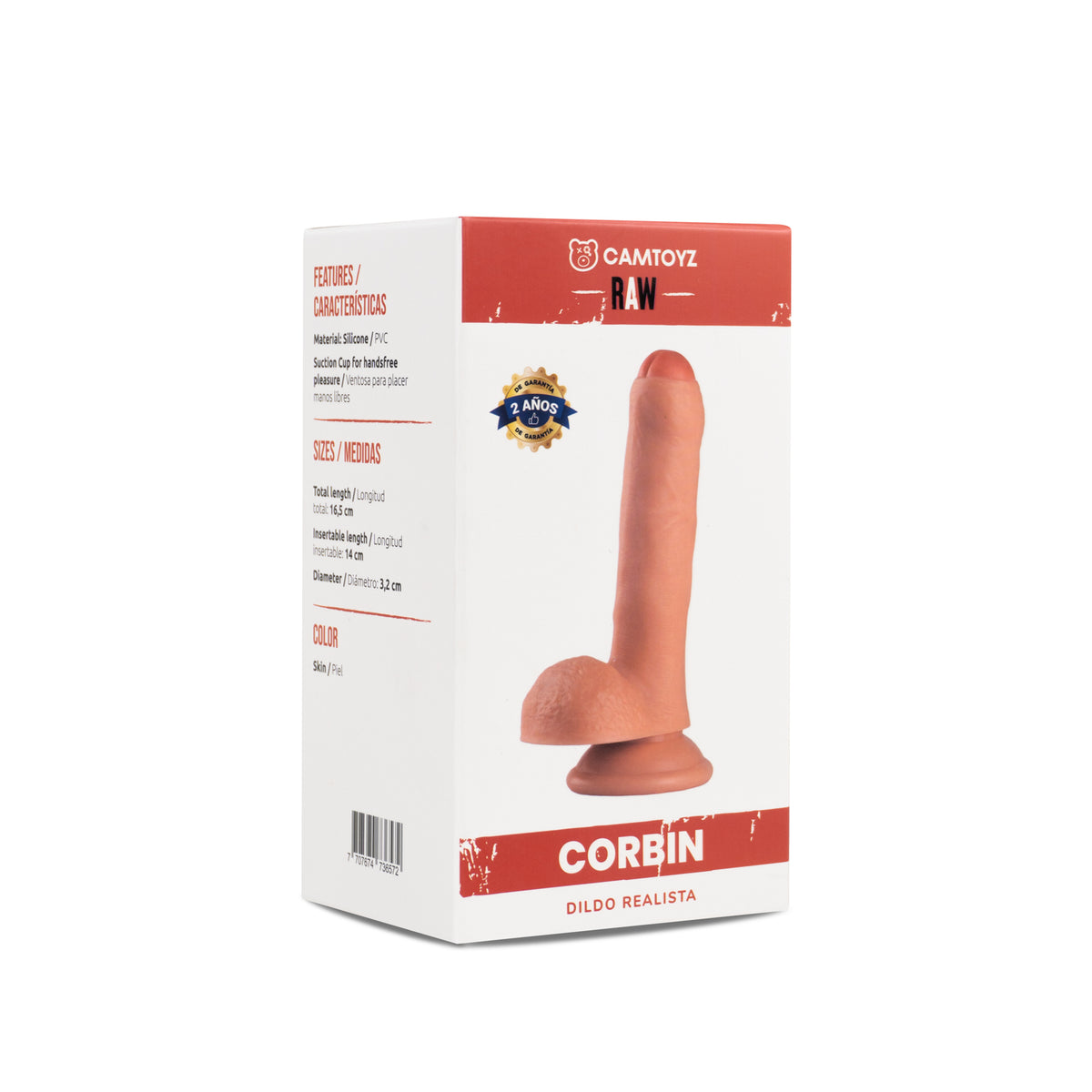 Dildo Realista Corbin 16.5 cm Camtoyz - imagen 5