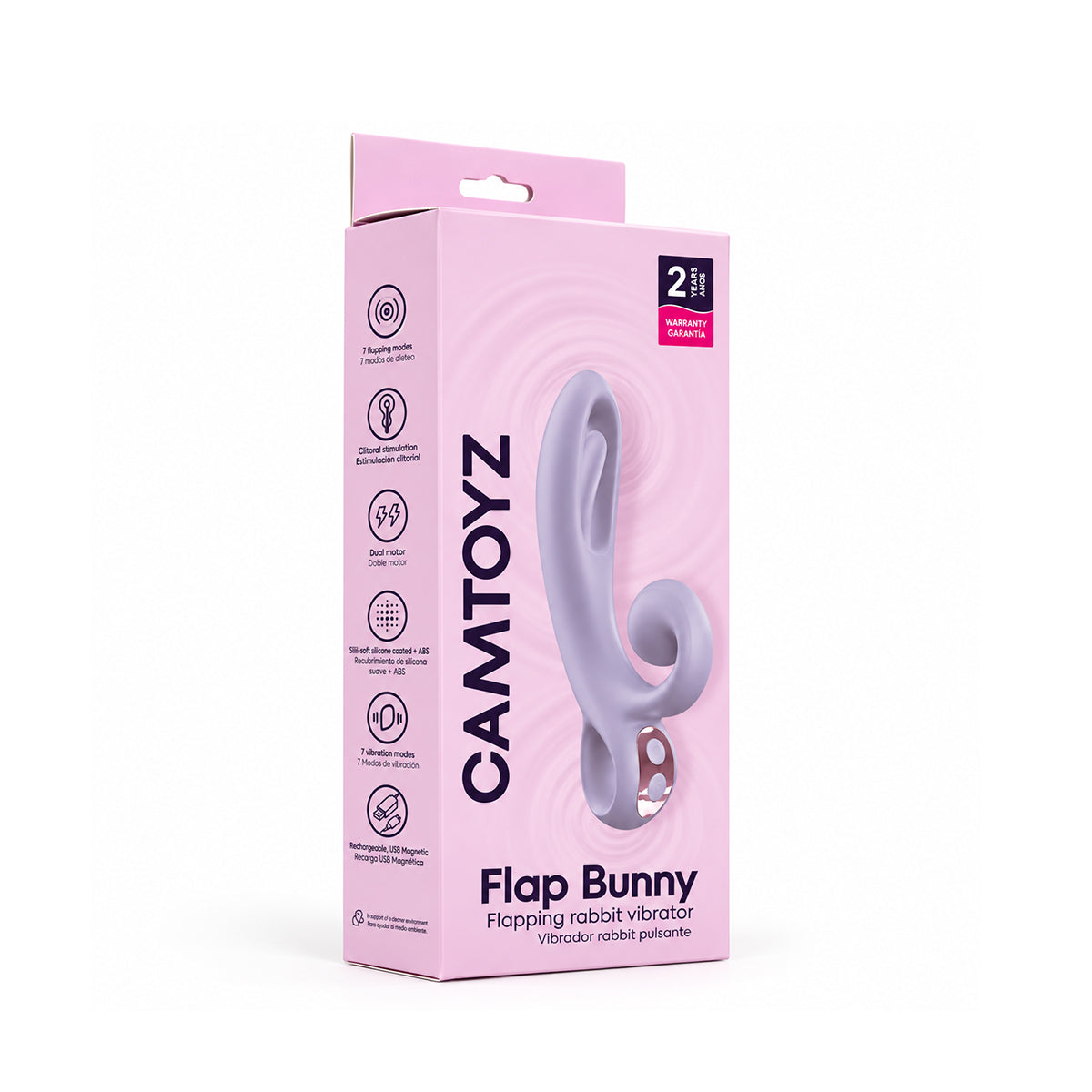 Flap Bunny Vibrador Rabbit Pulsante Camtoyz - imagen 3
