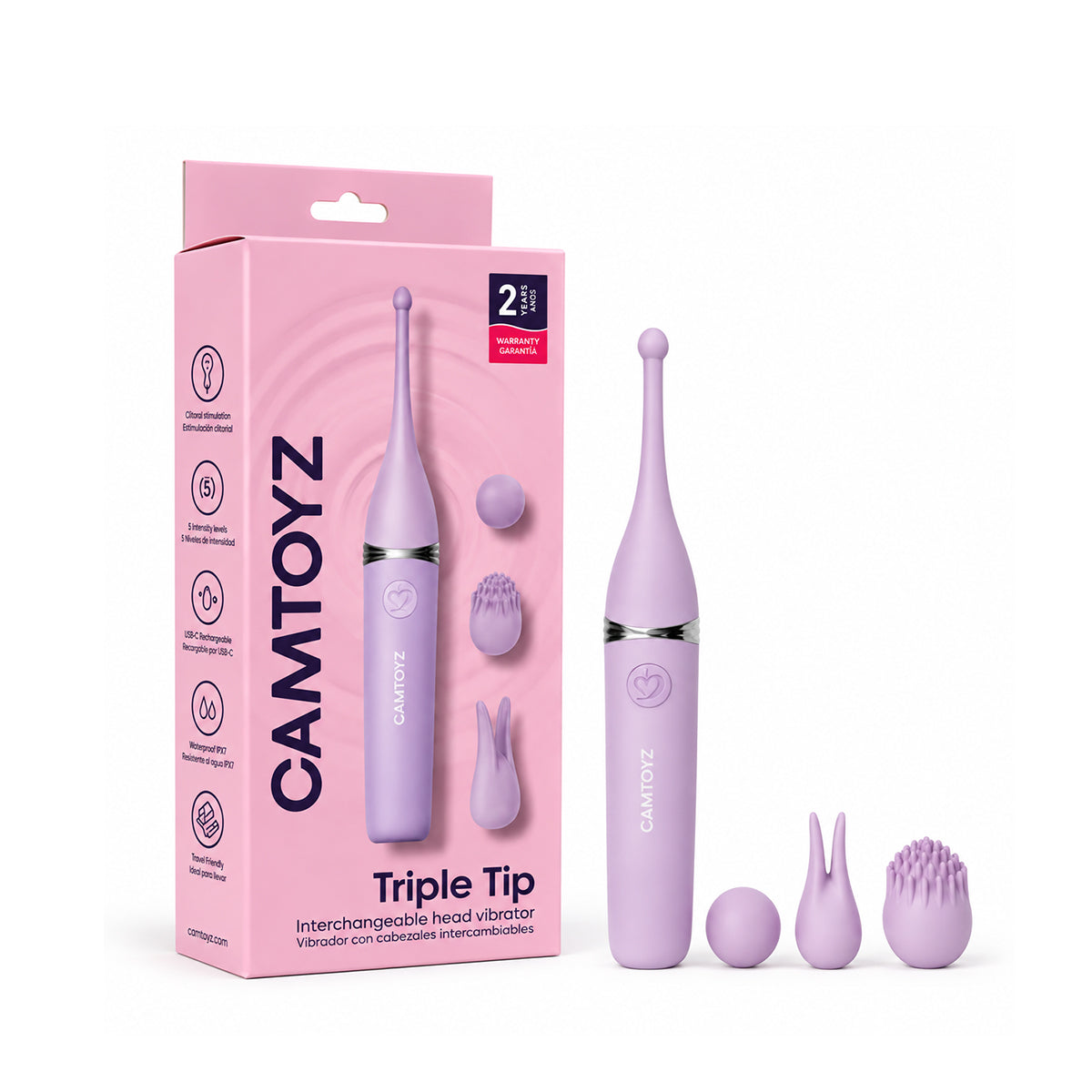 Triple Tip Vibrador Camtoyz - imagen 1