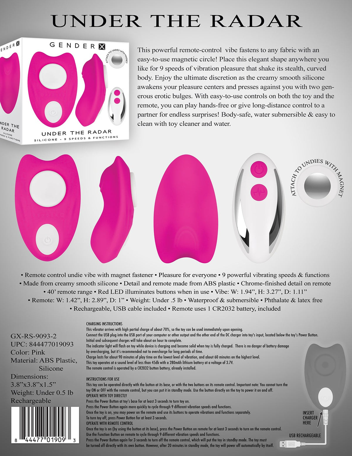 Vibrador Bajo El Radar Gender X - imagen 9